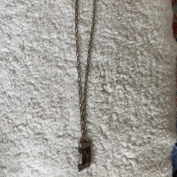 Lara Gordon Petrified Wood and Sterling Silver Chain Necklace - Picture 3 of 7